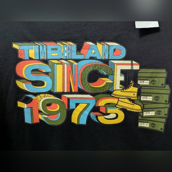 Timberland Since '73 Short Sleeve Black T-Shirt - Unisex NWT Mens M Women's L/XL - Picture 14 of 16